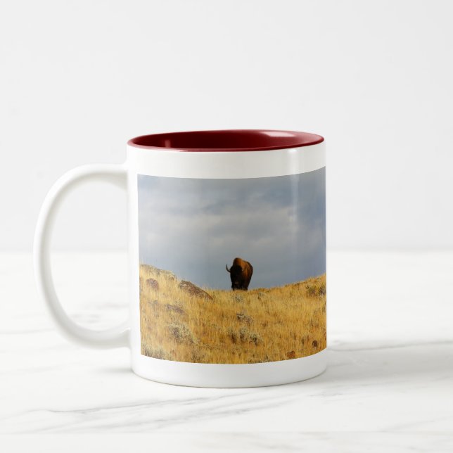 Wyoming Mug-Buffalo 2 Two-Tone Coffee Mug (Left)