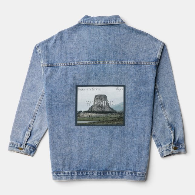 Wyoming Poster Denim Jacket (Back)