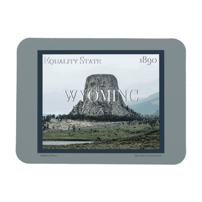 Wyoming Poster Magnet (Horizontal)