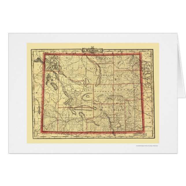 Wyoming Railroad & Town Map 1895 (Front Horizontal)