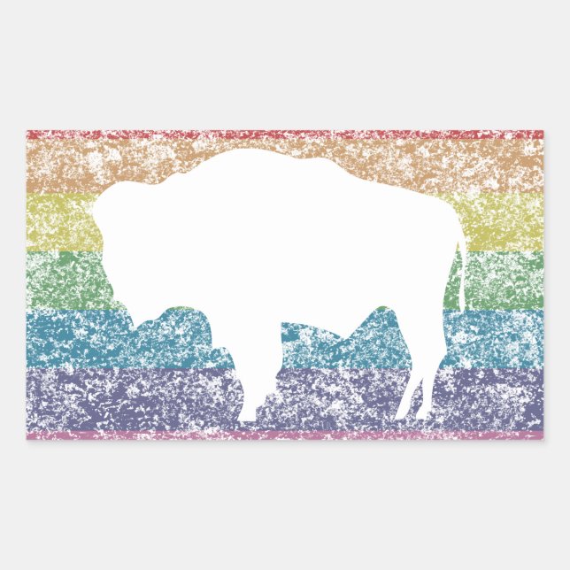 wyoming rainbow sticker (Front)
