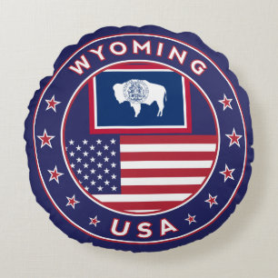 Wyoming  round pillow