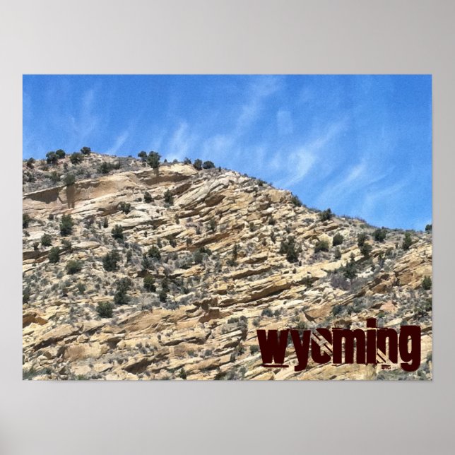 Wyoming scenic rock poster (Front)