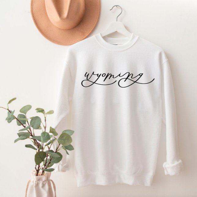 Wyoming Script State Femme Sweatshirt (Créateur téléchargé)