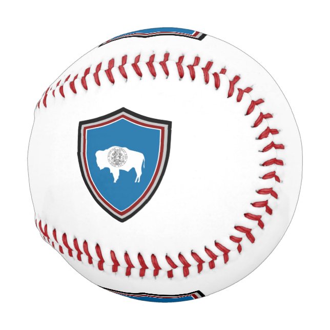 Wyoming shield flag baseball (Front Right)