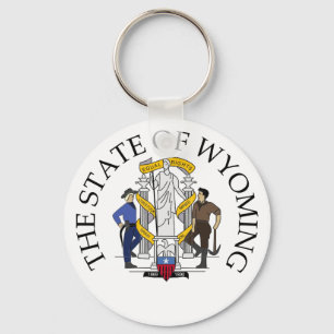 Wyoming sign keychain