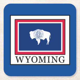 Wyoming Square Paper Coaster