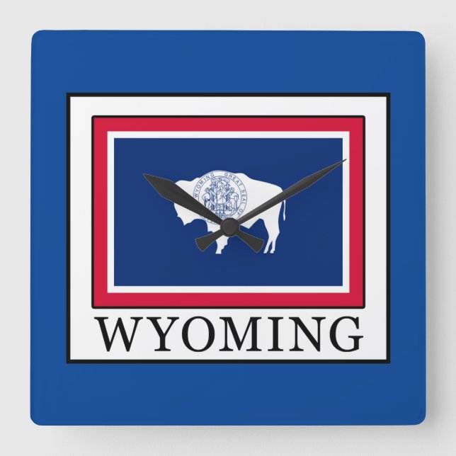 Wyoming Square Wall Clock (Front)