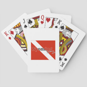 Wyoming State Diving Flag Playing Cards