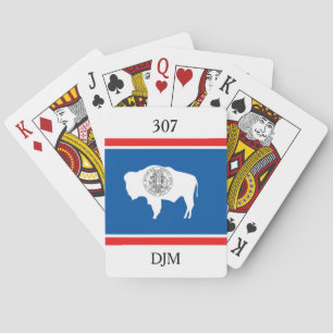 Wyoming State Flag 307 Monogram Playing Cards