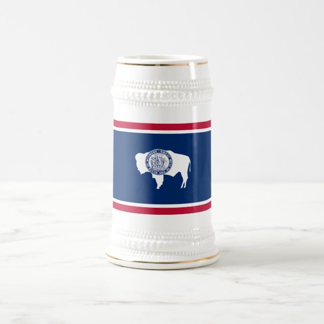 Wyoming State Flag Beer Stein (Center)
