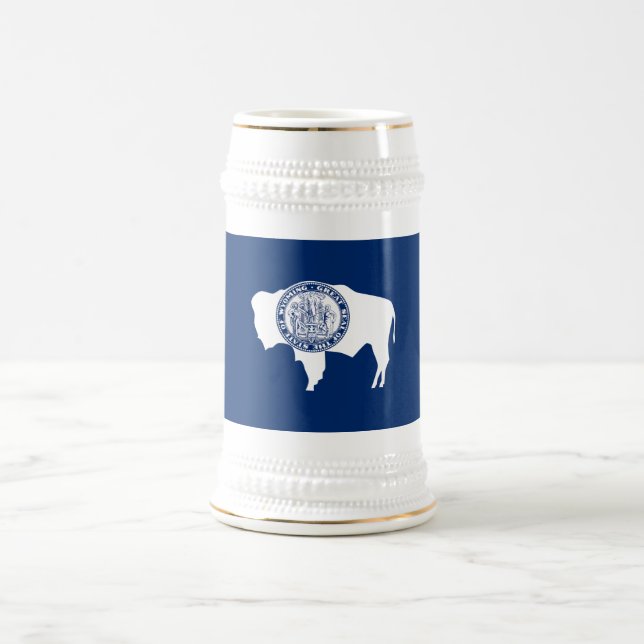 Wyoming State Flag Beer Stein (Center)