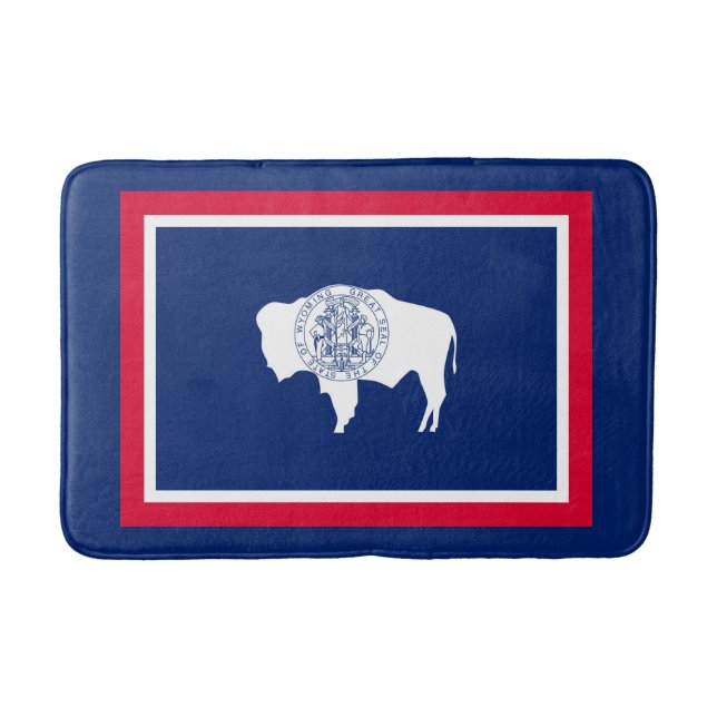 Wyoming State Flag Design Bath Mat (Front)