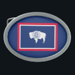 Wyoming State Flag Design Belt Buckle<br><div class="desc">Here's a Wyoming State Flag Design presented on a variety of popular products. A great custom gift idea for all occasions and anyone coming for a visit. Message</div>