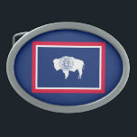 Wyoming State Flag Design Belt Buckle<br><div class="desc">Here's a Wyoming State Flag Design presented on a variety of popular products. A great custom gift idea for all occasions and anyone coming for a visit. Message</div>