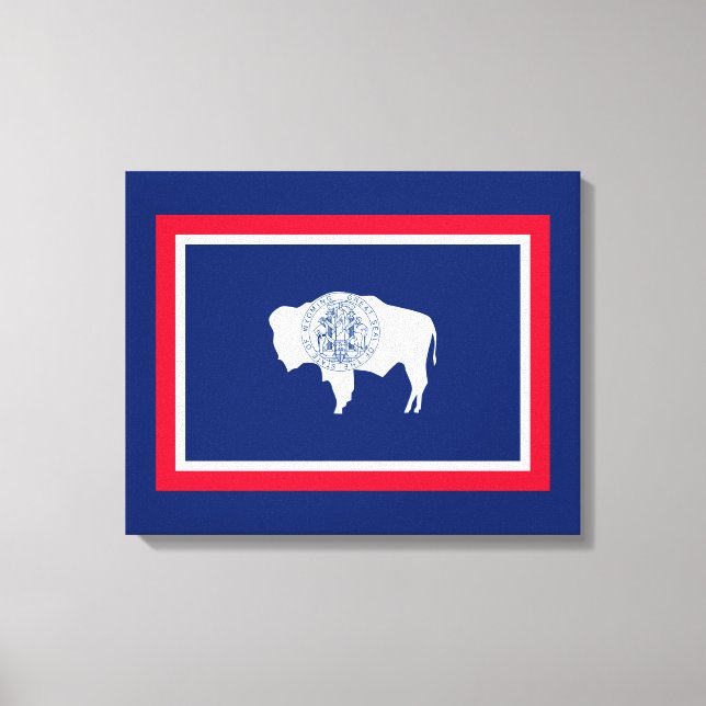 Wyoming State Flag Design Canvas Print (Front)