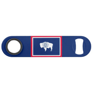 Wyoming State Flag Design Speed Bottle Opener