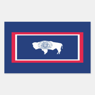 Wyoming State Flag Design Sticker
