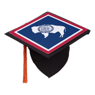 Wyoming State Flag Graduation Cap Topper