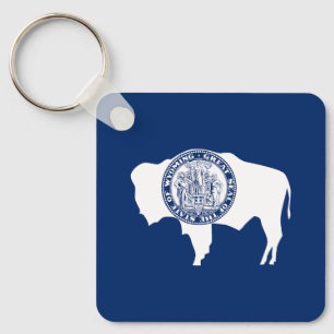 Wyoming State Flag Keychain