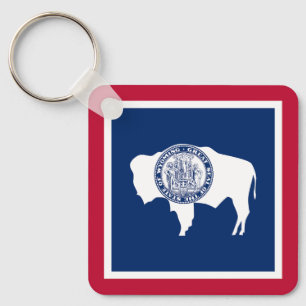 Wyoming State Flag Keychain