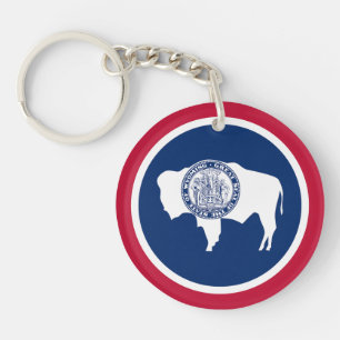 Wyoming State Flag Keychain