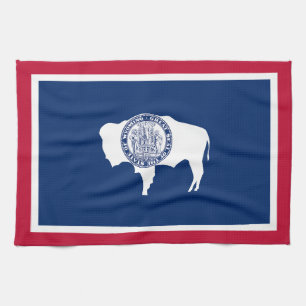 Wyoming State Flag Kitchen Towel
