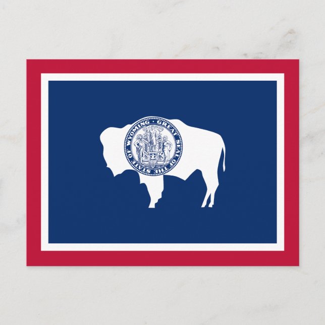 Wyoming State Flag Postcard (Front)