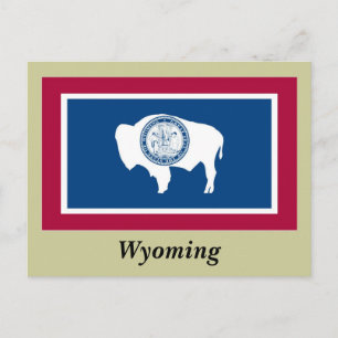 Wyoming State Flag Postcard