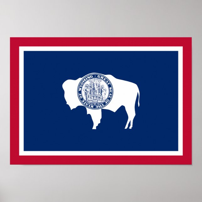 Wyoming State Flag Poster (Front)