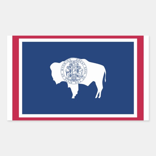 Wyoming State flag Sticker (Front)