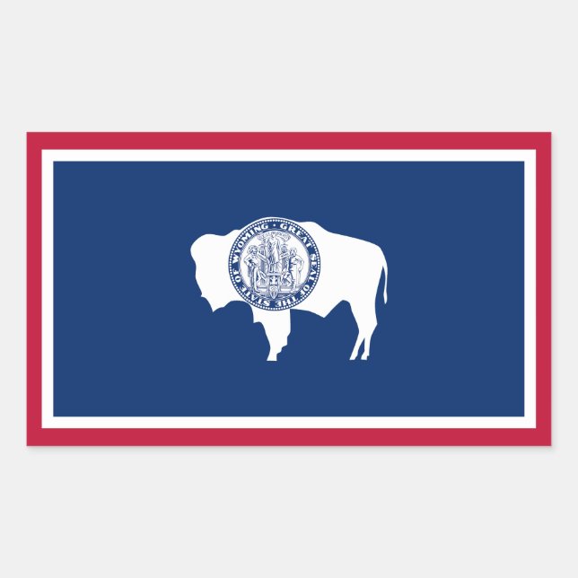Wyoming State Flag Sticker (Front)