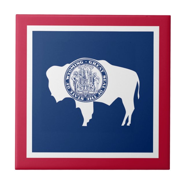 Wyoming State Flag Tile (Front)