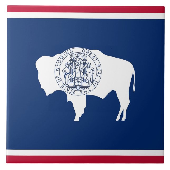 Wyoming State Flag Tile (Front)