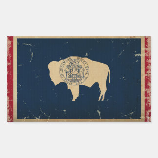 Wyoming State Flag VINTAGE Sticker