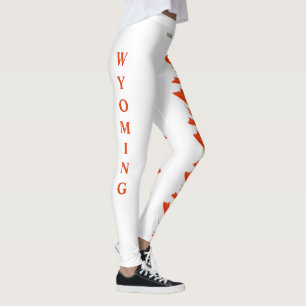 Wyoming State Flower Indian Paintbrush Leggings