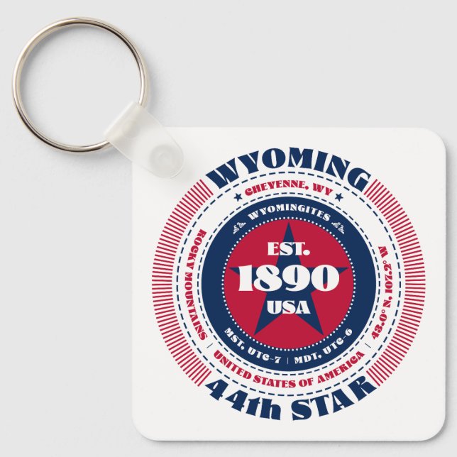 Wyoming State Keychain (Front)