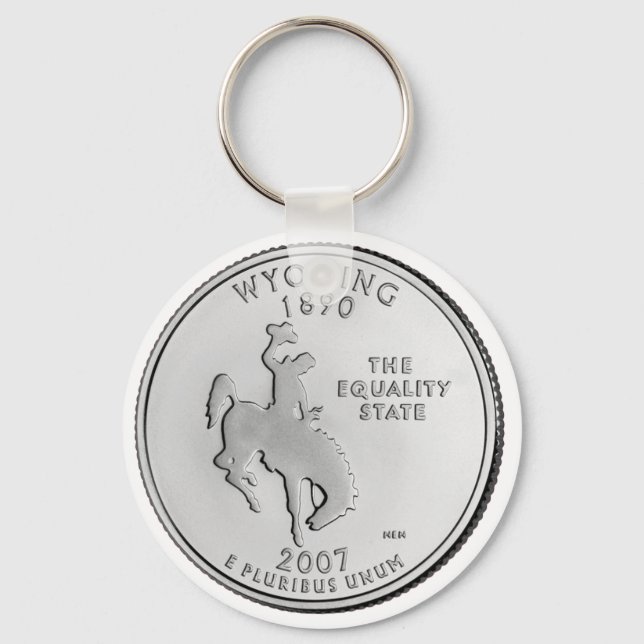 Wyoming State Quarter Keychain (Front)