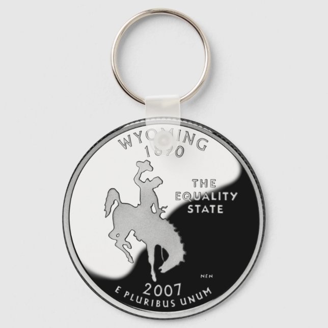 Wyoming State Quarter Keychain (Front)