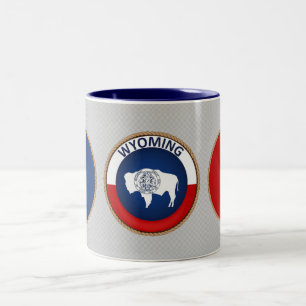Wyoming State Seal Two-Tone Coffee Mug