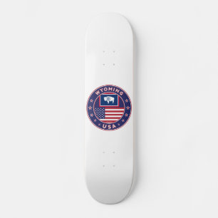 'Wyoming sticker, phone case, tote bag, clock Skateboard
