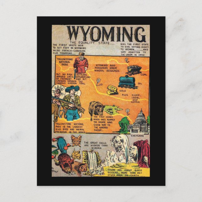 Wyoming the Equality State Postcard (Front)