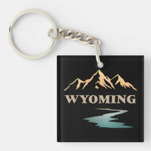 Wyoming United States of America Keychain