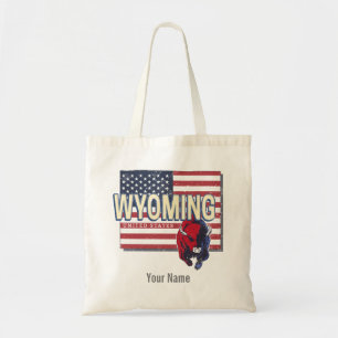 Wyoming United States Retro State Map Vintage USA Tote Bag