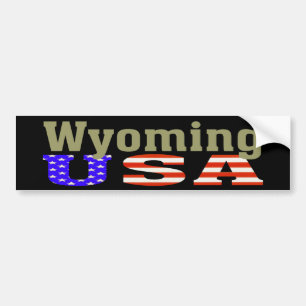 Wyoming USA! Bumper Sticker