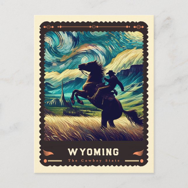 Wyoming | Vincent Van Gogh Inspired Postcard (Front)