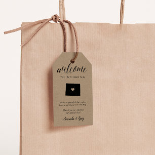 Wyoming Wedding Welcome Favour Gift Tags