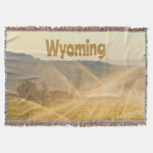 Wyoming Wild West Farm Land Ranch Throw Blanket