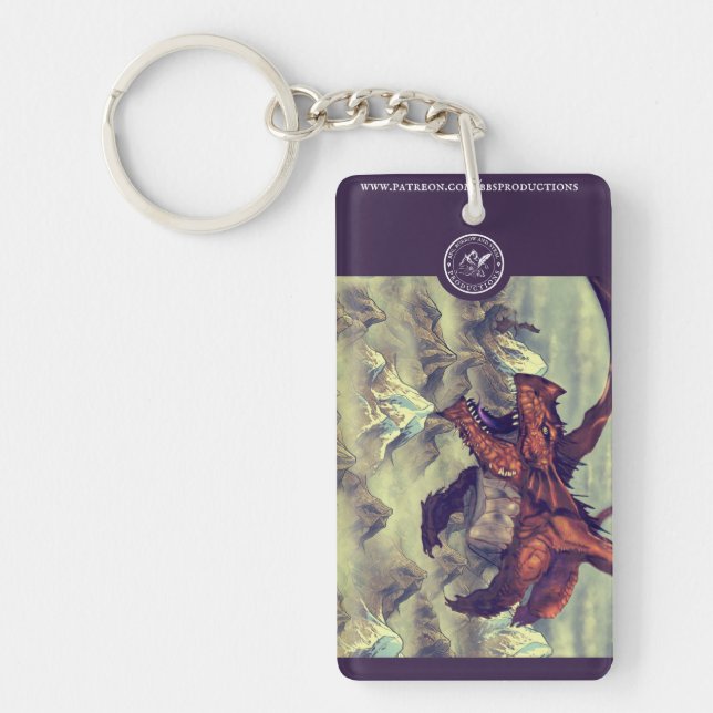 Wyrm and Wold art Acrylic Keychain (Front)