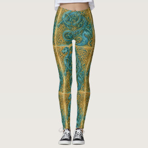 Wyrm & Weave – Celtic Serpent Knotwork Leggings